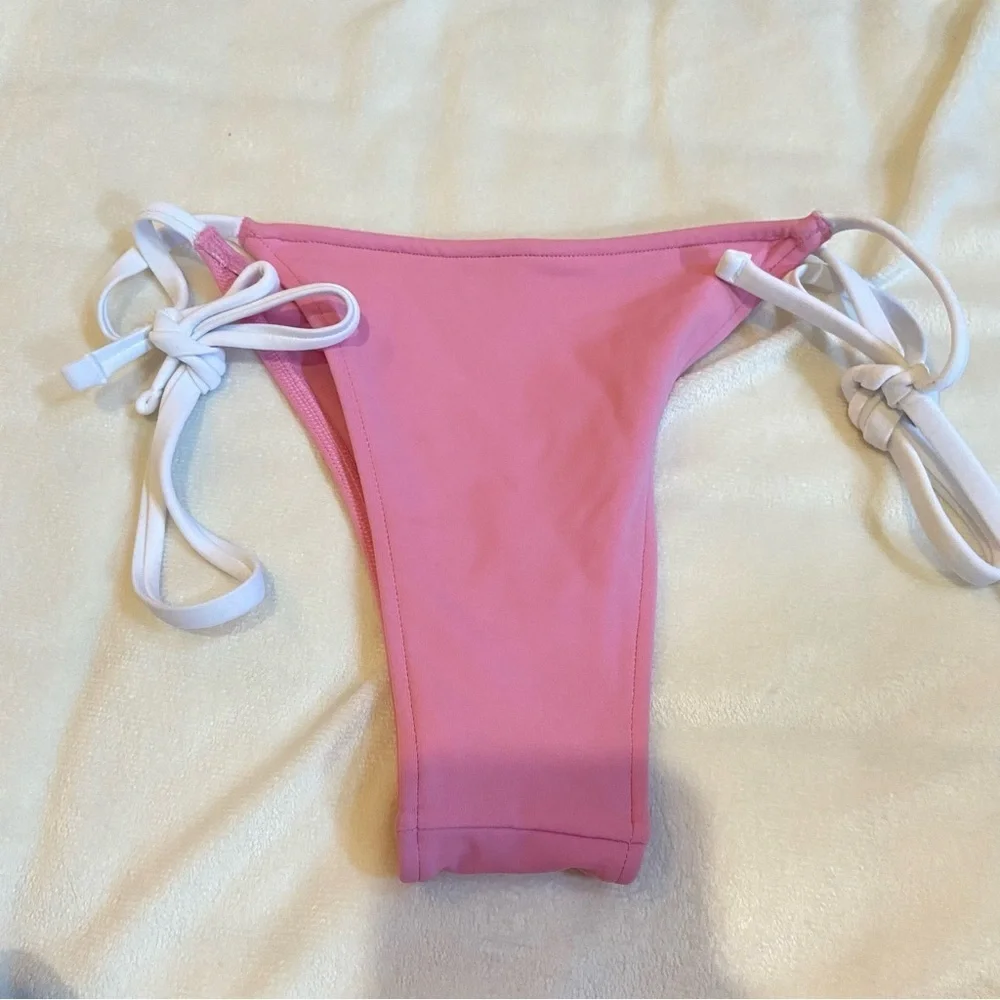 New! Frankie's Bikinis x PINK Taffy Rosemary string Bikini Bottom XS 1554
